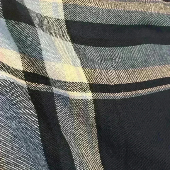 NWT  Twig & Arrow Blue Plaid Blanket. 54” X 54” 
Lightweight - Picture 2 of 4